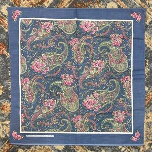 Vintage Coltex Paisley Floral Handkerchief Scarf – 50/50 Cotton Poly